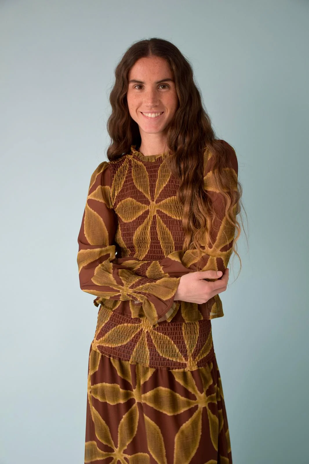 Blusa Trébol Chía Verde y Marrón - Image 6