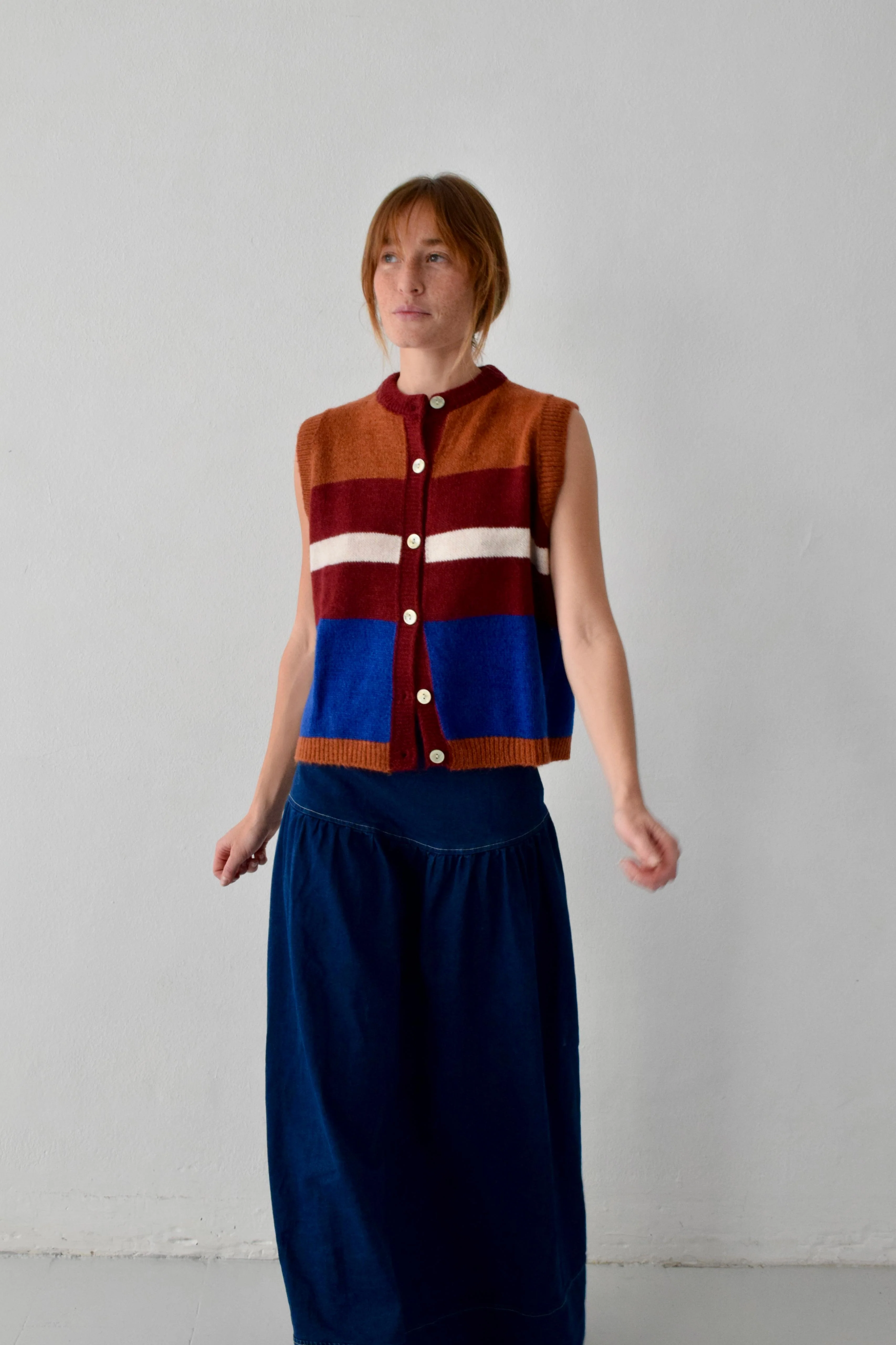 Chaleco Emilia Azul y Teja - Image 6