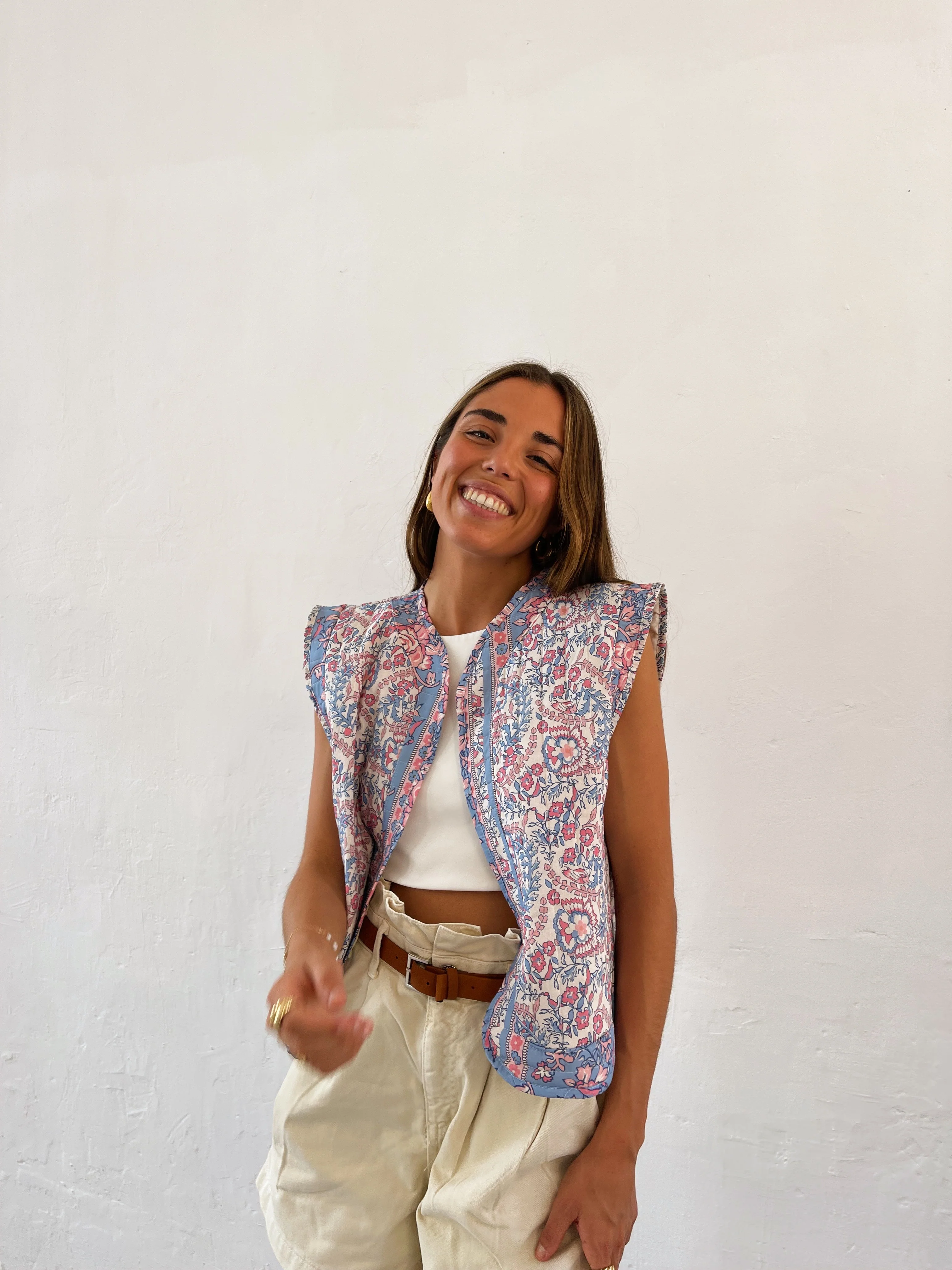 Chaleco Flores Azul - Image 7