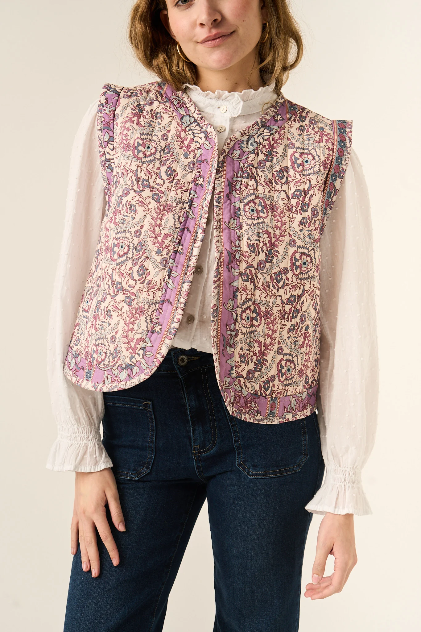Chaleco Flores Rosa - Image 3