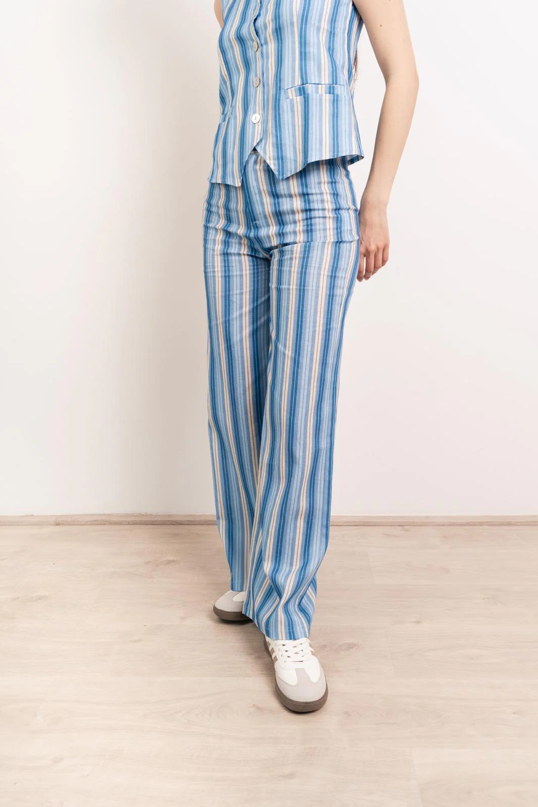 Pantalón Ana Azul Lino - Image 6